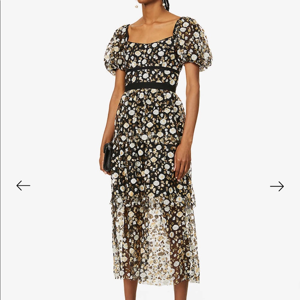 Self Portrait Sequin Midi Dress
